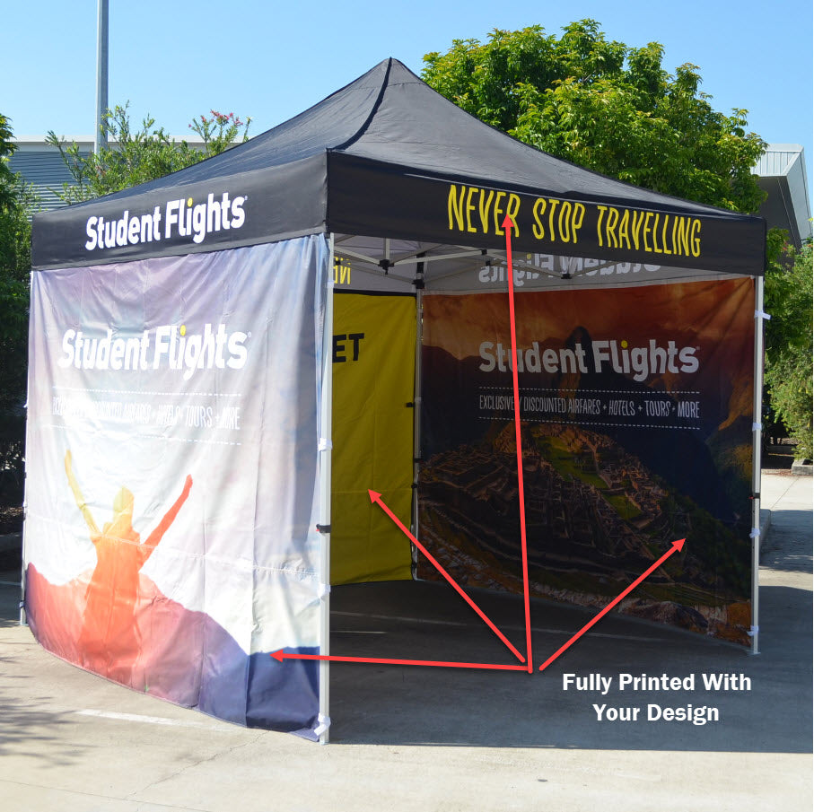 3x3m marquee with 3 walls